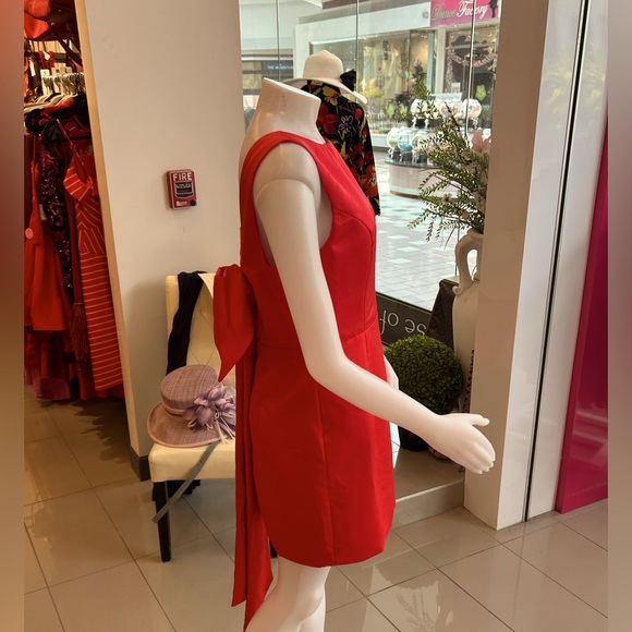 Red INA [i:na] Dress With Back Red Bow - Picture 4 of 5
